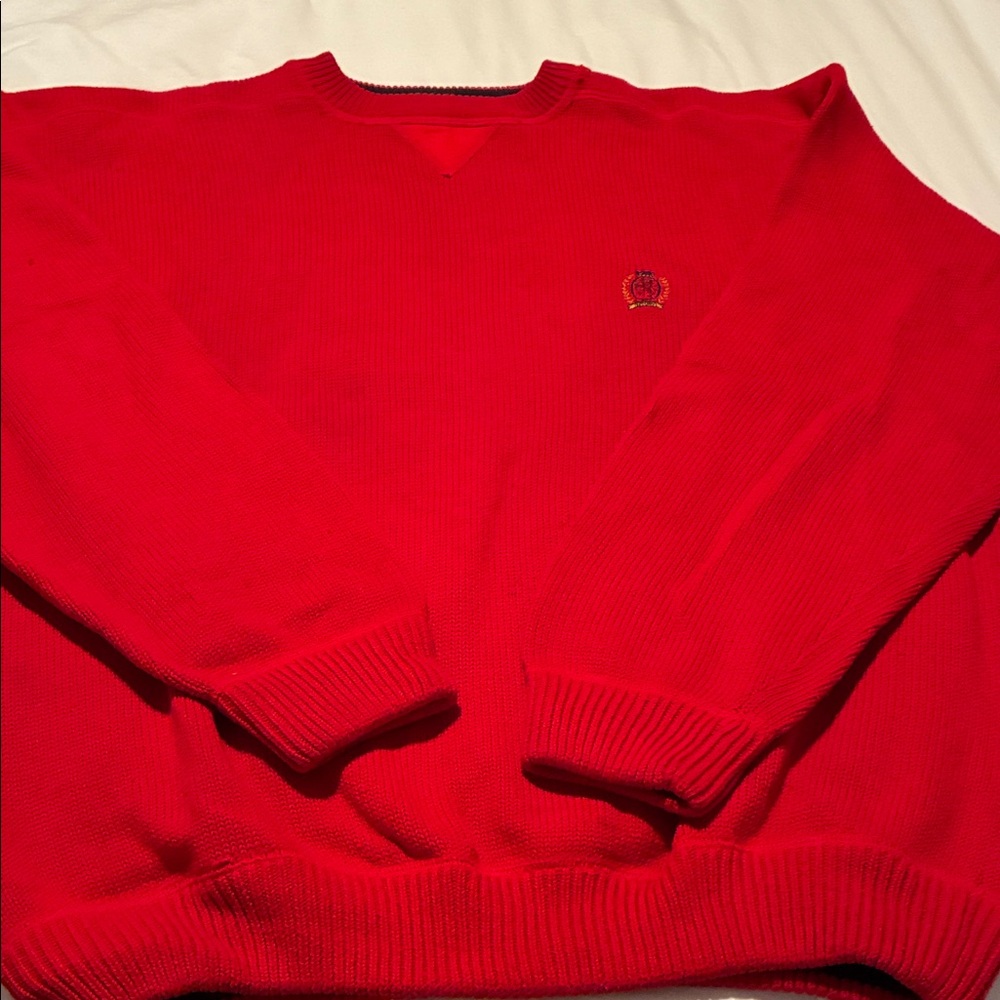 Tommy Hilfiger Red Crewneck Sweater